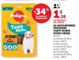 Hyper U Pour chien pedigree tasty minis pour chien offre