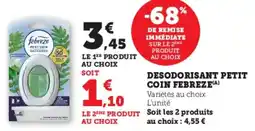 Hyper U Desodorisant petit coin febreze offre