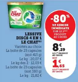 Hyper U Lessive discs 4 en 1 le chat offre