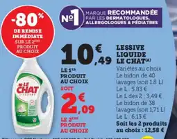 Hyper U Lessive liquide le chat offre