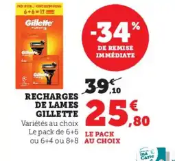 Hyper U Recharges de lames gillette offre