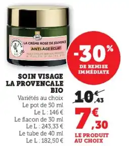 Hyper U Soin visage la provencale bio offre