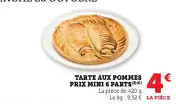 Hyper U Tarte aux pommes prix mini 6 parts offre