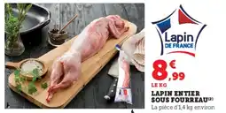 Hyper U Lapin entier sous fourreau offre