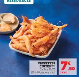 Hyper U Crevettes cuites offre