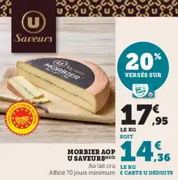 Hyper U Morbier aop u saveurs offre