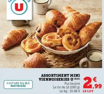Hyper U Assortiment mini viennoiseries u offre