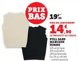 Hyper U Pull sans manches femme offre