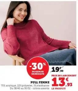 Hyper U Pull femme offre