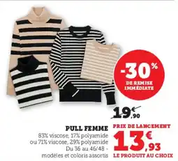 Hyper U Pull femme offre