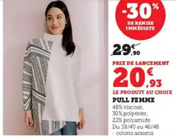 Hyper U Pull femme offre