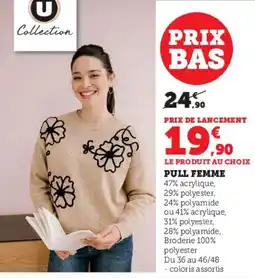 Hyper U Pull femme offre