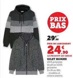 Hyper U Gilet homme offre