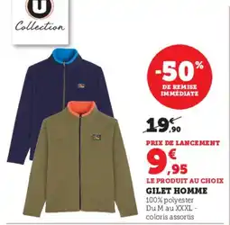Hyper U Gilet homme offre
