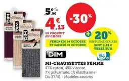 Hyper U Dim mi-chaussettes femme offre