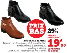 Hyper U Bottines femme offre