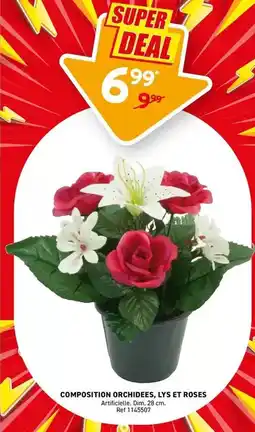 Trafic Dim - composition orchidees, lys et roses offre
