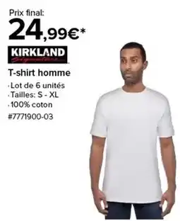 Costco Kirkland - t-shirt homme offre