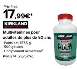 Costco Kirkland - multivitamines pour adultes de plus de 50 ans offre