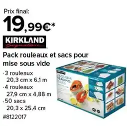 Costco Kirkland - pack rouleaux et sacs pour mise sous vide offre