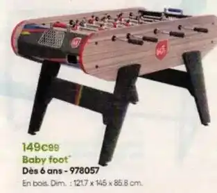 King Jouet Dim - baby foot dès 6 ans-978057 offre