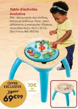 La Grande Récré Vtech baby - table d'activités évolutive offre
