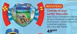 La Grande Récré Lexibook - console de jeux la pat' patrouille offre