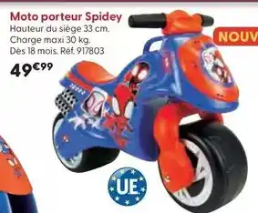 La Grande Récré Injusa - moto porteur spidey offre