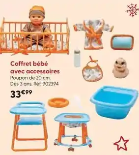 La Grande Récré Cerise & capucine - coffret bébé avec accessoires offre
