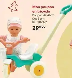 La Grande Récré Cerise & capucine - mon poupon en tricycle offre