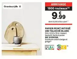 Leroy Merlin Dim - papier peint intisse uni taloche blanc offre