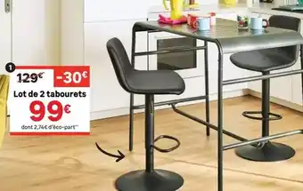 Leroy Merlin Lot de 2 tabourets offre