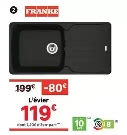 Leroy Merlin Franke - l'évier offre