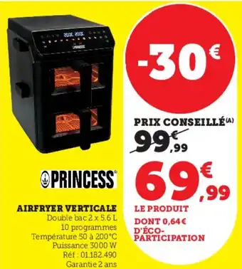 Hyper U Airfryer verticale offre