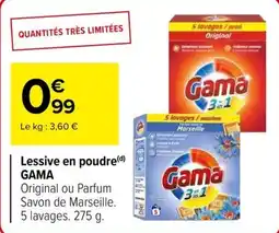 Carrefour Lessive en poudre gama offre