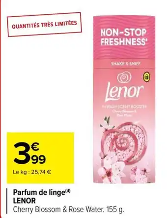 Carrefour Parfum de linge lenor offre