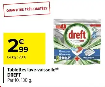 Tablettes lave vaisselle dreft