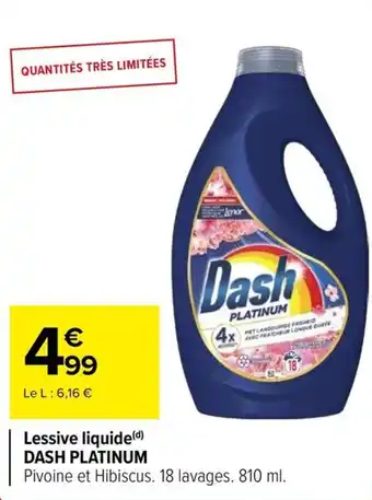 Lessive liquide dash platinum