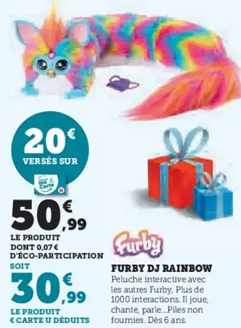 Super U Furby dj rainbow offre