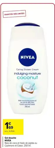 Carrefour Nivea - gel dauche offre