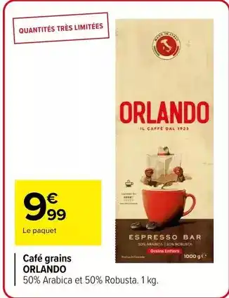 Carrefour Orlando - café grains offre