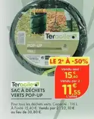 Point Vert Tous - sac à déchets verts pop-up offre