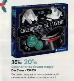 King Jouet Clementoni - calendrier de l'avent magie offre