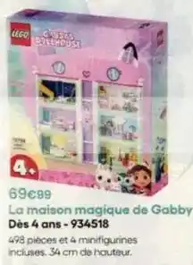 King Jouet Lego - la maison magique de gabby des 4 ans-934518 offre