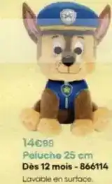 King Jouet Peluche 25 cm dès 12 mois offre