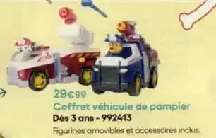 King Jouet Coffret véhicule de pompier dès 3 ans-992413 offre