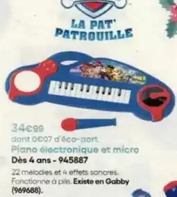 King Jouet Piano électronique et micro dès 4 ans-945887 offre