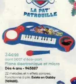 King Jouet Piano électronique et micro dès 4 ans-945887 offre