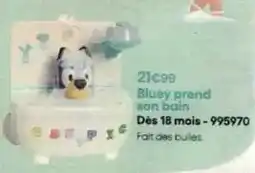 King Jouet Playmobil - bluey prend son bain des 18 mois - 995970 offre
