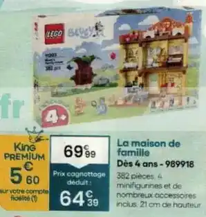King Jouet Lego - la maison de famille offre